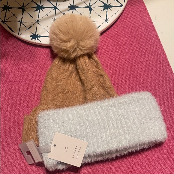 Winter Bundle - Cozy Brown Sonoma Pom-Pom Beanie and Lauren Conrad Headband - Picture 10 of 10